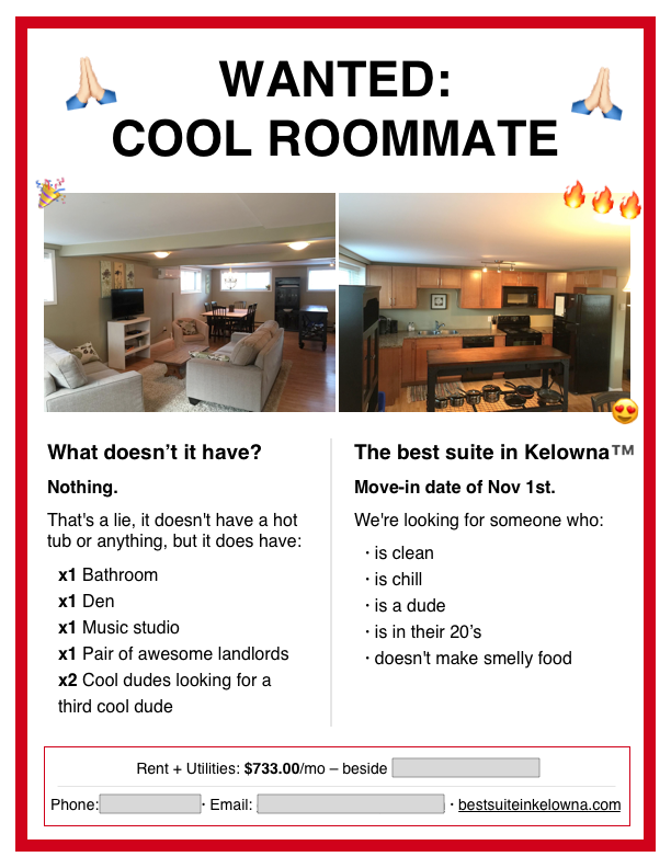 Roommate Flyer